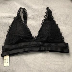 Black lace bralette